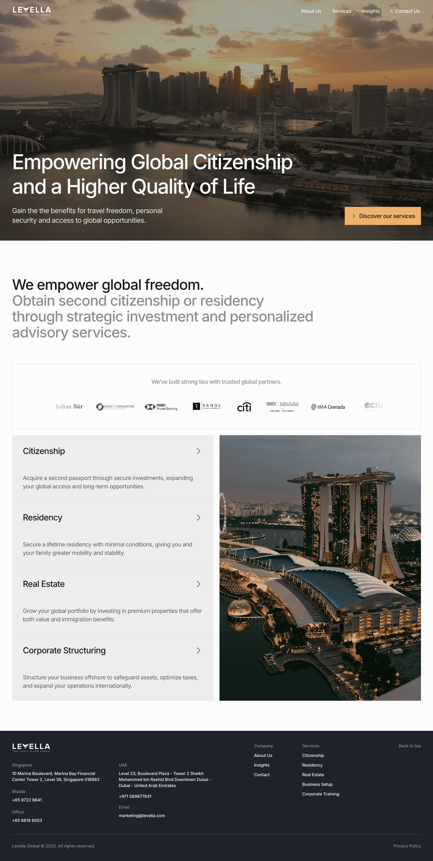 Cover thumbnail for the Levella Global project.