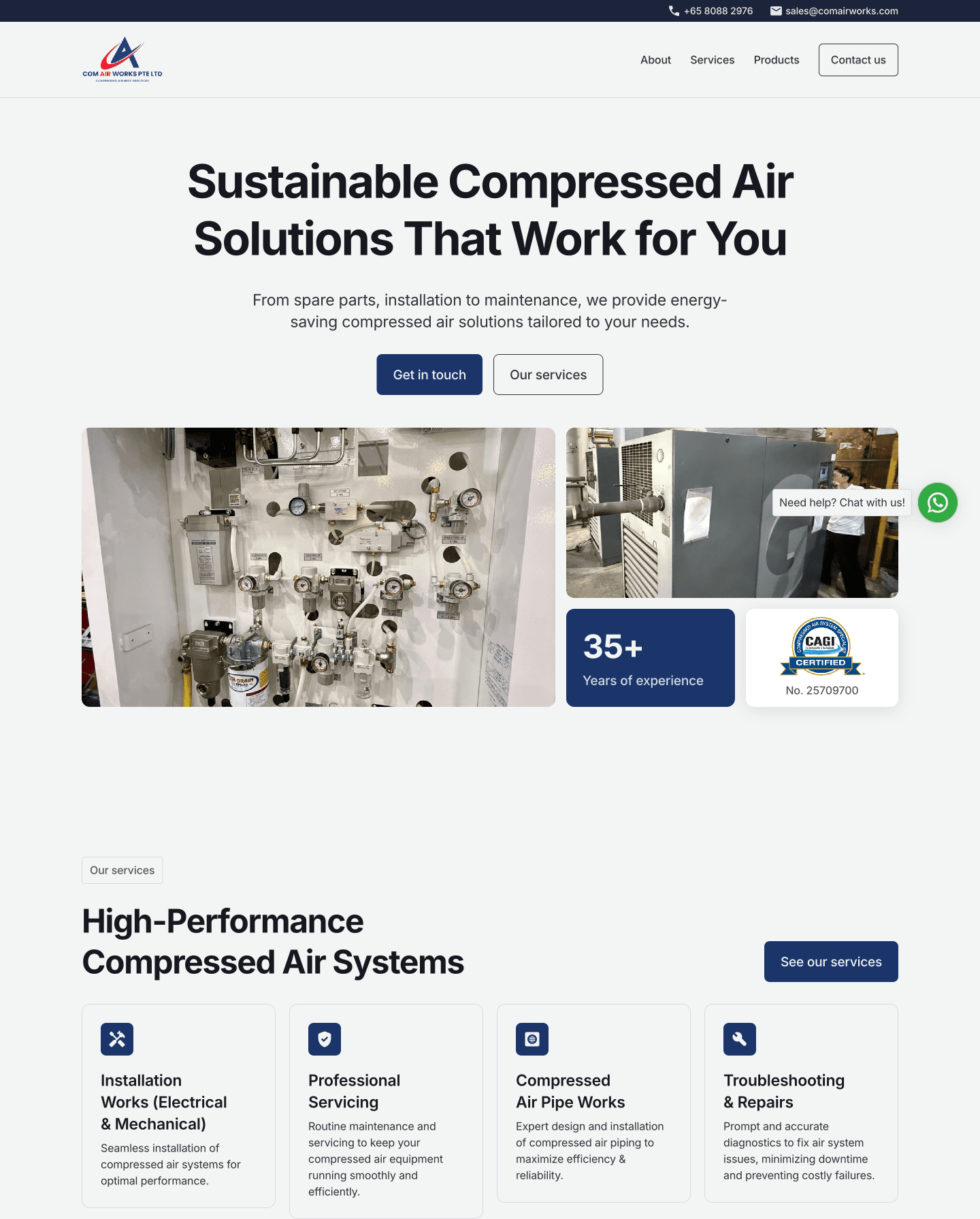 Cover thumbnail for the Com Air Works project.